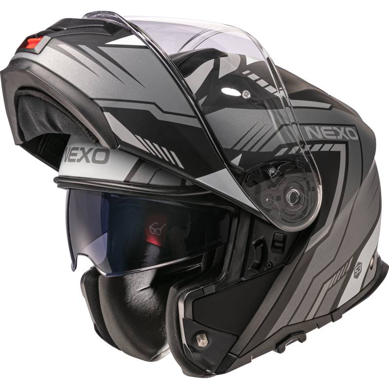 Nexo Klapphelm Comfort II silber/weiß dekor #22 M von Nexo