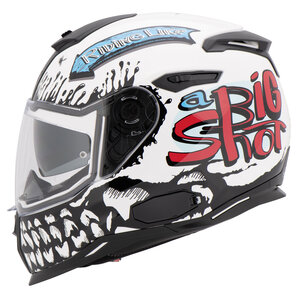 Nexx SX.100 Big Shot Integralhelm Weiss Schwarz Rot von Nexx