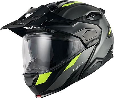 Nexx X.Lifecountry Terra, Klapphelm - Matt Schwarz/Grau/Neon-Gelb - XL von Nexx