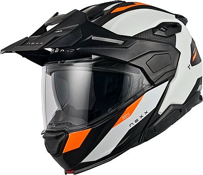 Nexx X.Lifecountry Terra, Klapphelm - Matt Schwarz/Weiß/Orange - XXL von Nexx