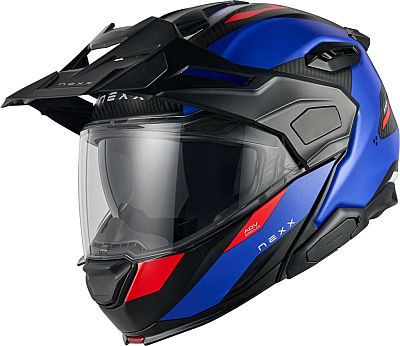 Nexx X.Lifecountry Terra, Klapphelm - Schwarz/Blau/Rot - XL von Nexx