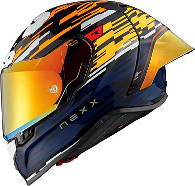 Nexx X.R3R Glitch Racer, Integralhelm - Orange/Blau/Schwarz - L von Nexx