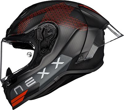 Nexx X.R3R Pro FIM Evo Carbon, Integralhelm - Matt Schwarz/Grau/Rot - L von Nexx