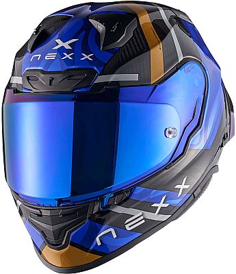 Nexx X.R3R Swirl, Integralhelm - Schwarz/Blau/Gold - XS von Nexx