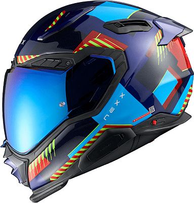 Nexx X.WST3 Fluence, Integralhelm - Schwarz/Blau/Rot - XL von Nexx