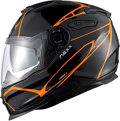 Nexx Y.100 B-Side, Integralhelm - Schwarz/Orange - M von Nexx