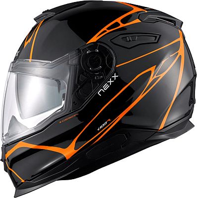 Nexx Y.100 B-Side, Integralhelm - Schwarz/Orange - XS von Nexx