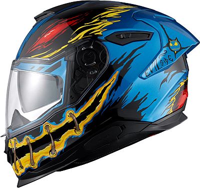 Nexx Y.100R Night Rider, Integralhelm - Schwarz/Blau/Gelb/Rot - S von Nexx