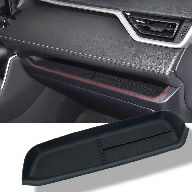 Neyyuse Für 2023 RAV4 Beifahrer-Aufbewahrungs-Organizer-Matte, Handschuhfach-Einsatzschale, Anti-Rutsch-Matte, kompatibel mit Toyota RAV4 2024 2023 2022 2021 2020 2019 Zubehör von Neyyuse