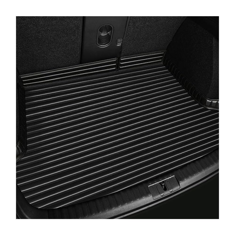Auto Kofferraummatten für Suzuki SX4 S-Cross 2013-2023, Leder Kofferraumwanne Kofferraum Schutzmatte Wasserdicht Cargo Teppich Matte ZubehöR,A/Black-Plus Side von NgAnoh
