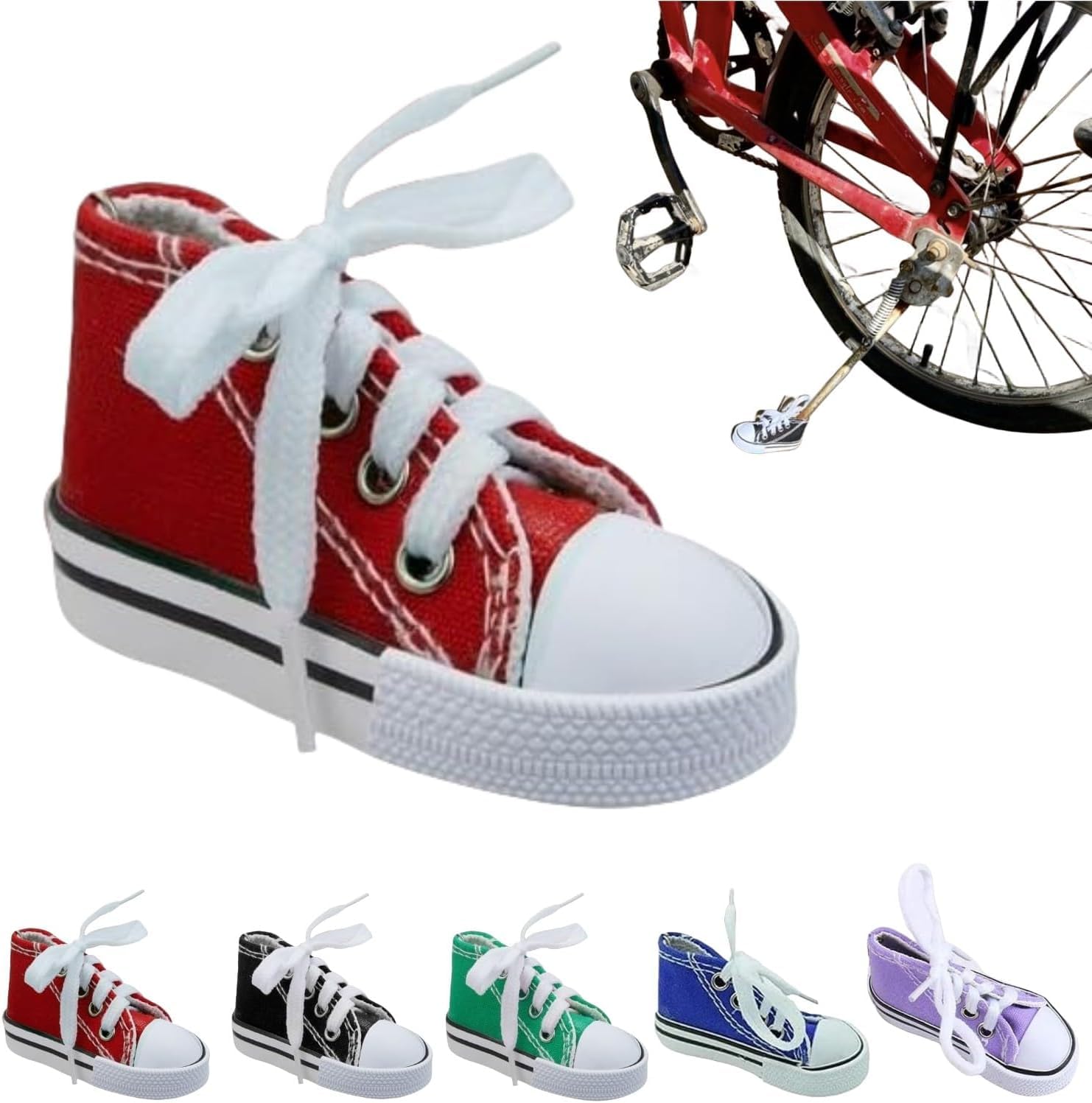 Fahrradständer, personalisierbar, Moto-Fußstütze, kleiner Schuh, Motorrad-Seitenständer, Verlängerungspad, 1 x Motorradständer, niedlicher Mini-Canvas-Schuhe, Seitenständer, Motorradzubehör (rot) Fahrradständer, personalisierbar, Moto-Fußstütze, kleiner Schuh, Motorrad-Seitenständer, Verlängerungspad, 1 x Motorradständer, niedlicher Mini-Canvas-Schuhe, Seitenständer, Motorradzubehör (rot) von Niblido
