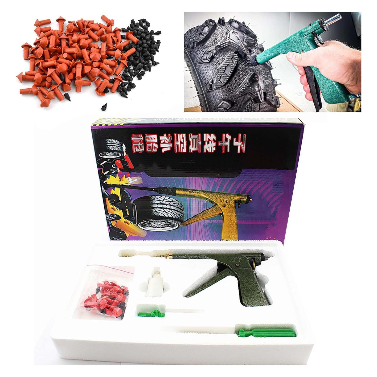 Glorivox Rapid Plug 2.0, Rapid Plug 2.0 Reifenreparatur, Rapidplug 2.0, das Rapidplug 2.0 Reifenstecker-Set, mit Pilzstecker für Reifenpannen und flache Reifen an Autos, Motorrädern, ATV, LKWs Glorivox Rapid Plug 2.0, Rapid Plug 2.0 Reifenreparatur, Rapidplug 2.0, das Rapidplug 2.0 Reifenstecker-Set, mit Pilzstecker für Reifenpannen und flache Reifen an Autos, Motorrädern, ATV, LKWs von Niblido