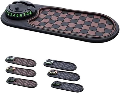 Multifunktionale Auto-Anti-Rutsch-Matte, universelle Handyhalterung, drehbar, rutschfest, Auto-Armaturenbrett-Pad mit temporärer Parknummer und großem Pad für Handys, Sonnenbrillen, Schlüssel, Gadgets von Niblido