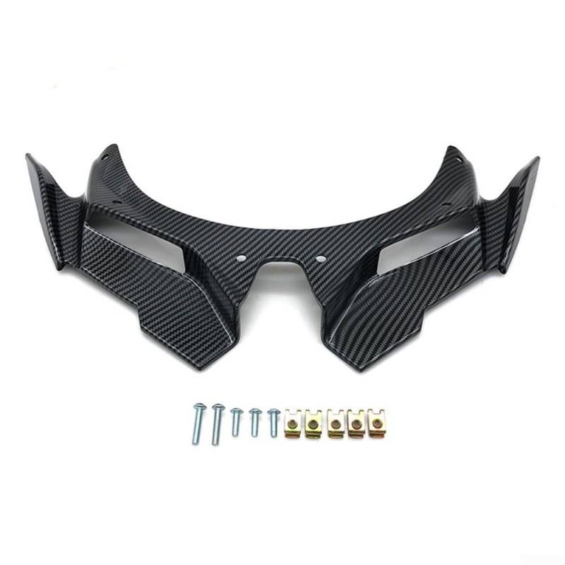 Niceminiwall Protektor Motorrad-Spoiler ABS 2021–2023, geeignet für ZX4R Motorrad-modifizierte Scheinwerfer, Vogelschnabel, ZX25R, fester Windspoiler, Windfront (Kohlefaser) von Niceminiwall