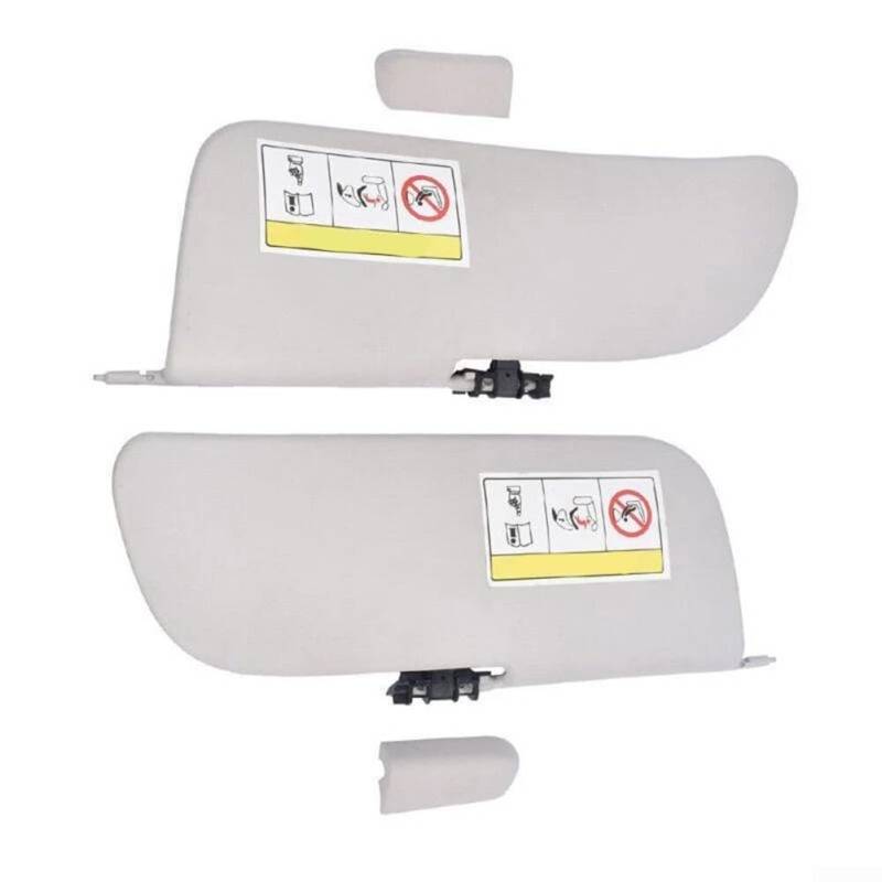Niceminiwall Sonnenblenden-Set links und rechts, für C3 II 1.0 1.1 1.2 1.4 2009–2016, grauer Kunststoff, Innen-Ersatzteile, OEM 1613251480, 2 Stück von Niceminiwall
