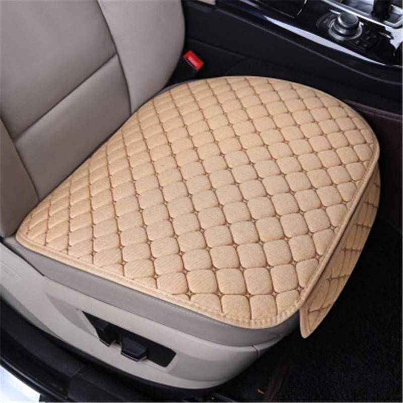 Auto Sitzauflage Sitzkissen Sitzbezüge Universal Sitzauflagen Vordersitzbezüge und Rücksitzbezüge (Beige,Vordersitz) von Nicole Knupfer