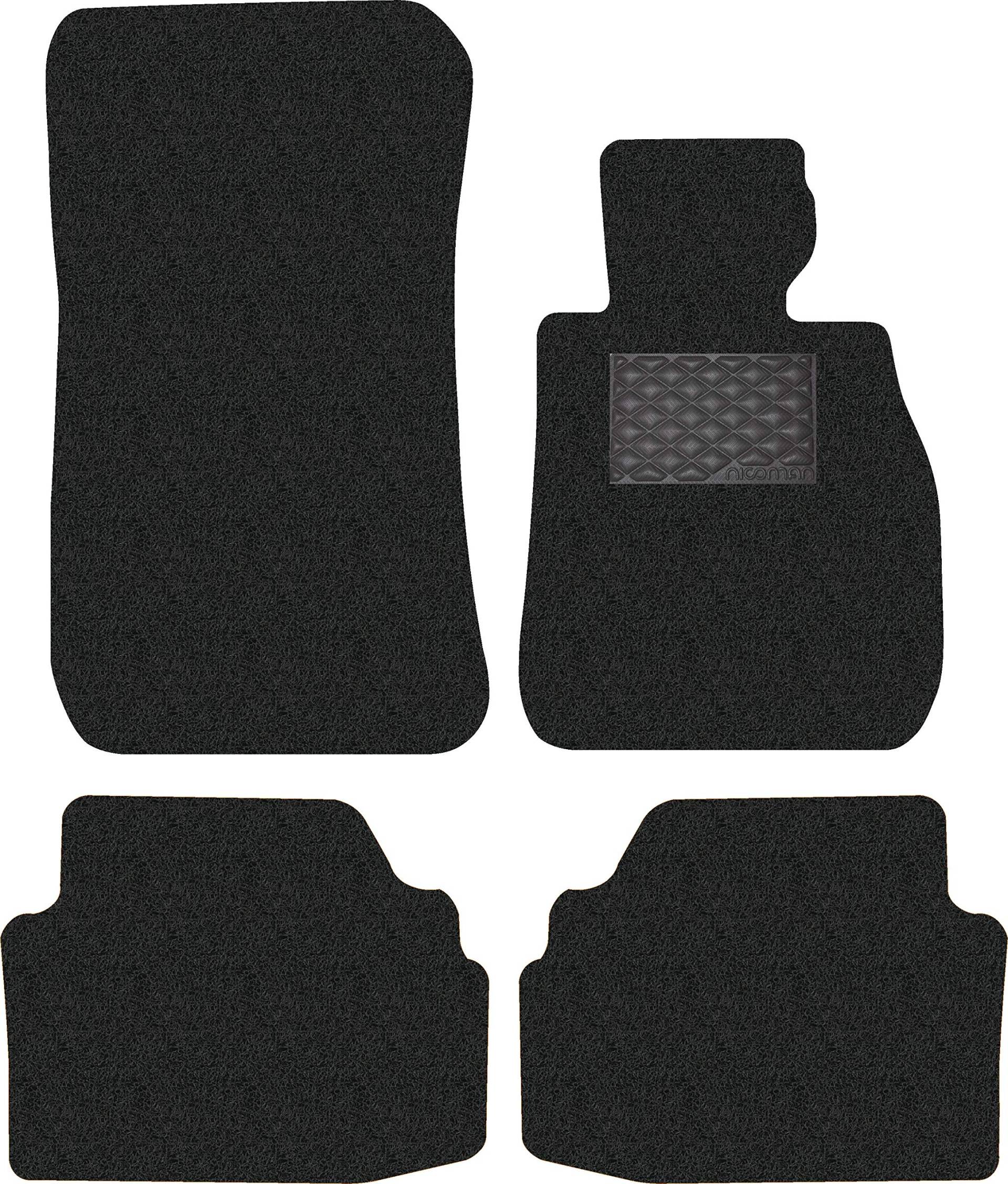 Nicoman 8-MM-C4076-BMW-3er-E92-Coupe-BK-FU Spaghetti Allwetter-Automatten, passgenau, passend für 3er-Serie Coupé E92 Baujahr 2007–2012, 4-teiliges Komplett-Set Schwarz, 【2007–2013 BMW Nicoman 8-MM-C4076-BMW-3er-E92-Coupe-BK-FU Spaghetti Allwetter-Automatten, passgenau, passend für 3er-Serie Coupé E92 Baujahr 2007–2012, 4-teiliges Komplett-Set Schwarz, 【2007–2013 BMW von Nicoman