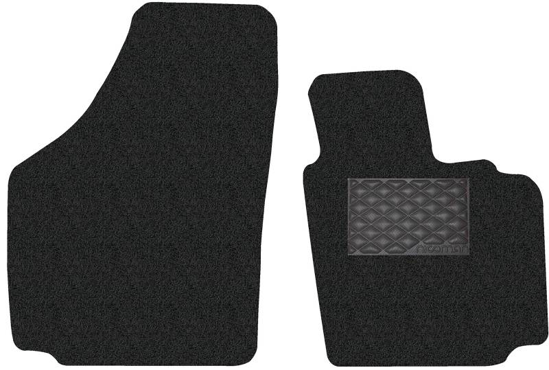 Nicoman Spaghetti Allwetter-Fußmatten, passgenau, für Golf MK5 Plus, 2007–2013, 2-teilig, Schwarz von Nicoman