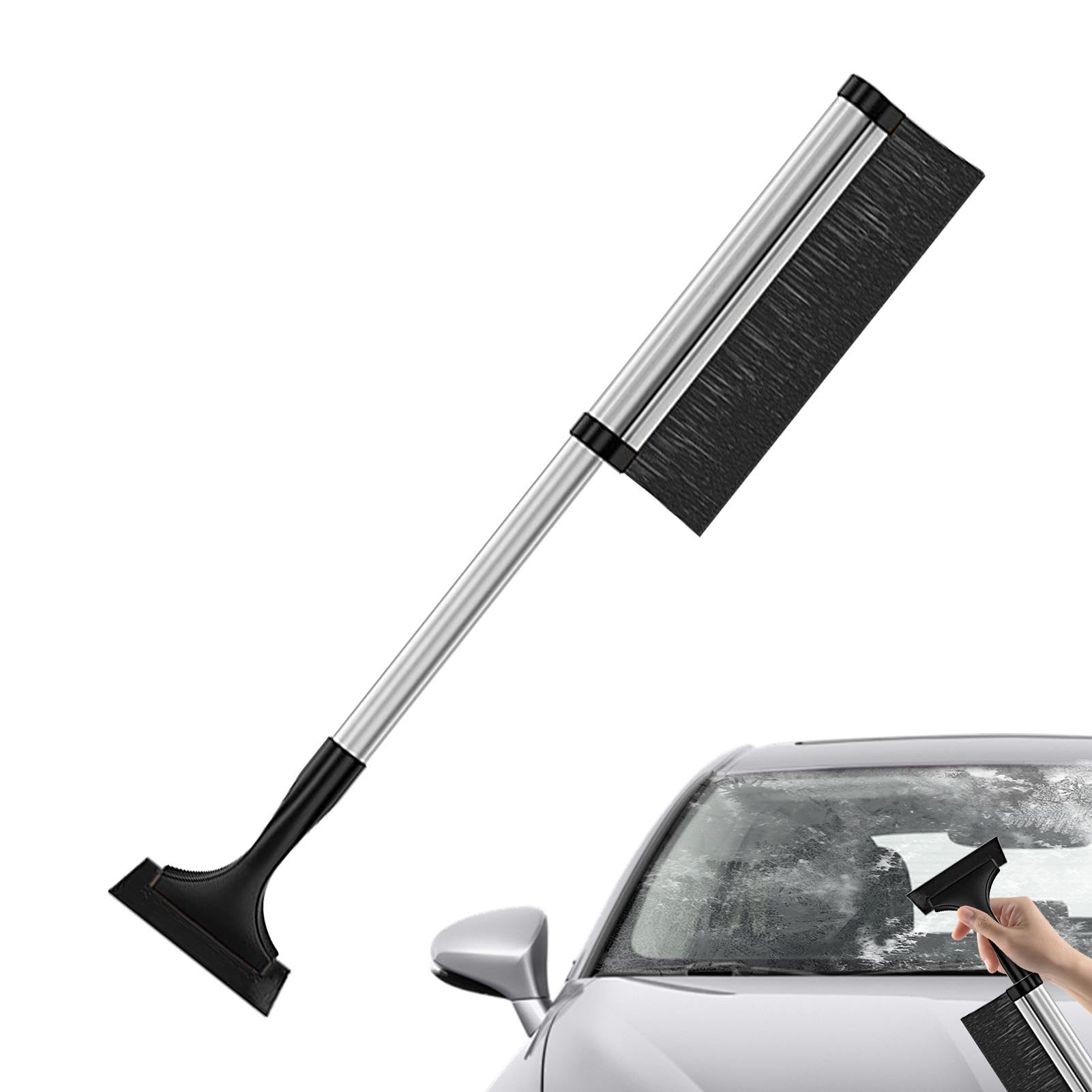 Niesel Auto-Schneebürste und Eiskratzer, abnehmbares Werkzeug zur Schneeräumung, ergonomischer Griff, Schneeschaber für LKWs, von Niesel
