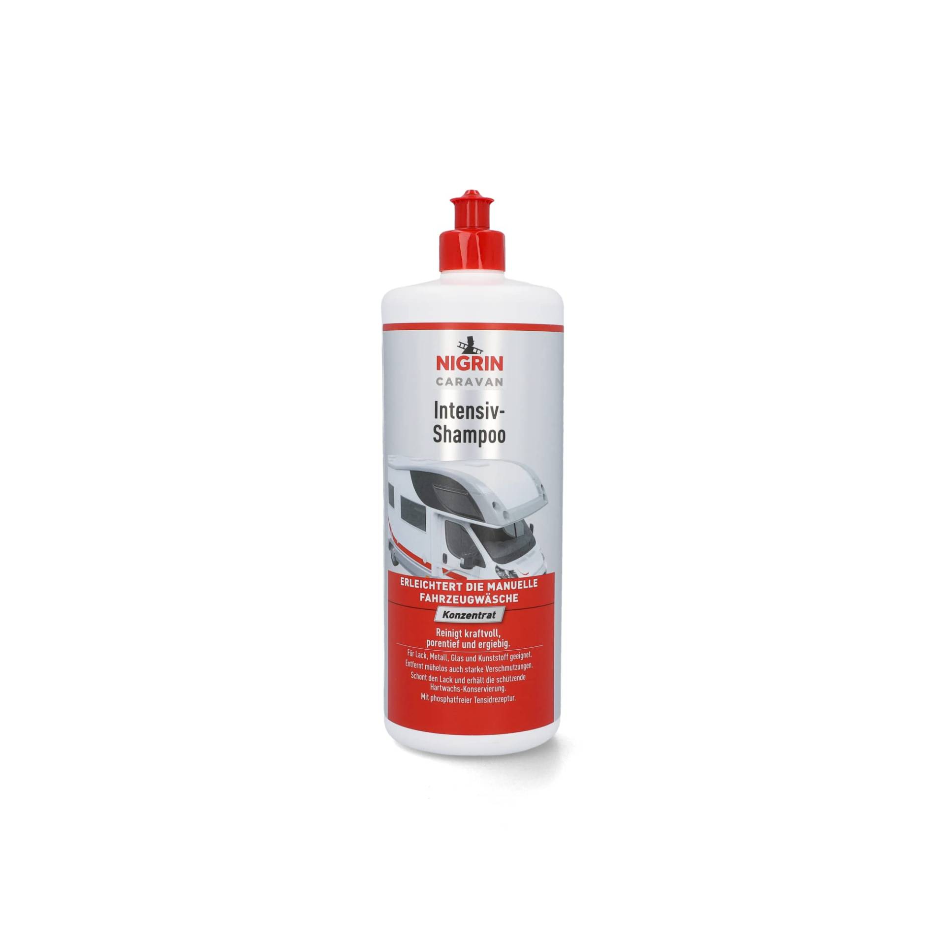 NIGRIN Autoshampoo, Konzentrat für Caravans und andere Fahrzeuge, kraftvolle und schonende Reinigungswirkung, geprüfte Materialverträglichkeit, 1 Liter NIGRIN Autoshampoo, Konzentrat für Caravans und andere Fahrzeuge, kraftvolle und schonende Reinigungswirkung, geprüfte Materialverträglichkeit, 1 Liter von NIGRIN