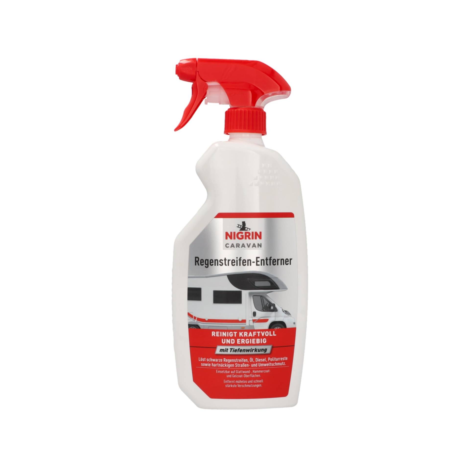 NIGRIN CARAVAN Regenstreifen-Entferner, für Lack- und Kunststoffoberflächen sowie Böden, löst Regenstreifen, Öl, Diesel, Politurreste, Straßen- und Umweltschmutz, 750 ml NIGRIN CARAVAN Regenstreifen-Entferner, für Lack- und Kunststoffoberflächen sowie Böden, löst Regenstreifen, Öl, Diesel, Politurreste, Straßen- und Umweltschmutz, 750 ml von NIGRIN