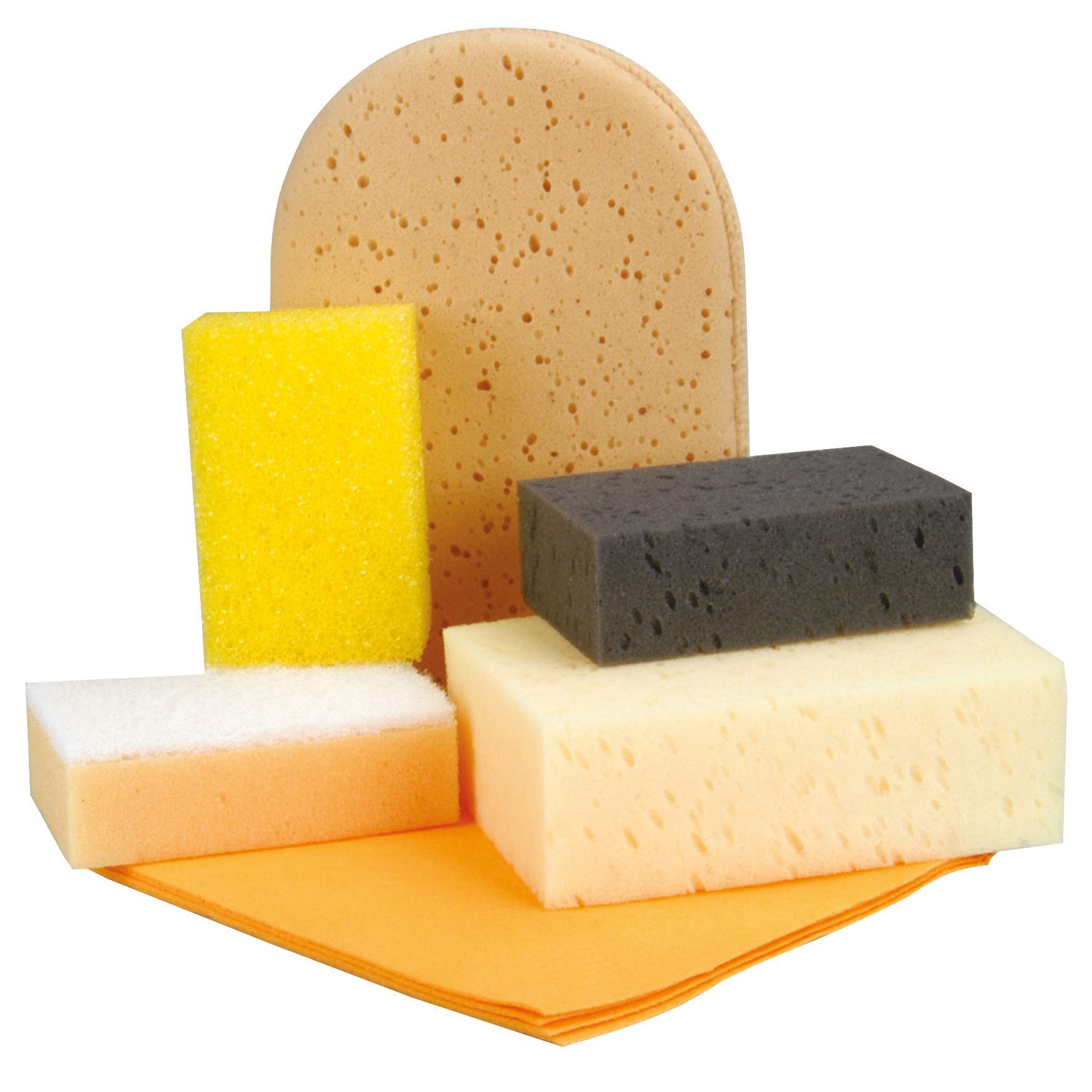NIGRIN Auto Wasch-Set sechsteilig Insektenschwamm Autoschwamm 2 Universal-Schwämme , Handschuh Allzwecktuch, Gelb, Orange, Schwarz, Creme NIGRIN Auto Wasch-Set sechsteilig Insektenschwamm Autoschwamm 2 Universal-Schwämme , Handschuh Allzwecktuch, Gelb, Orange, Schwarz, Creme von NIGRIN