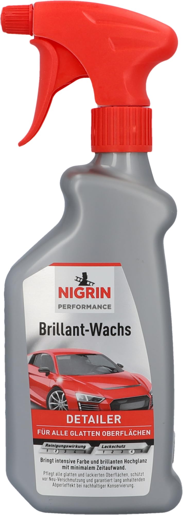 NIGRIN Performance Brillant-Wachs TURBO Auto Wachs, 500 ml Sprüh-Flasche, intensiviert Farben, bringt brillanten Hochglanz von NIGRIN