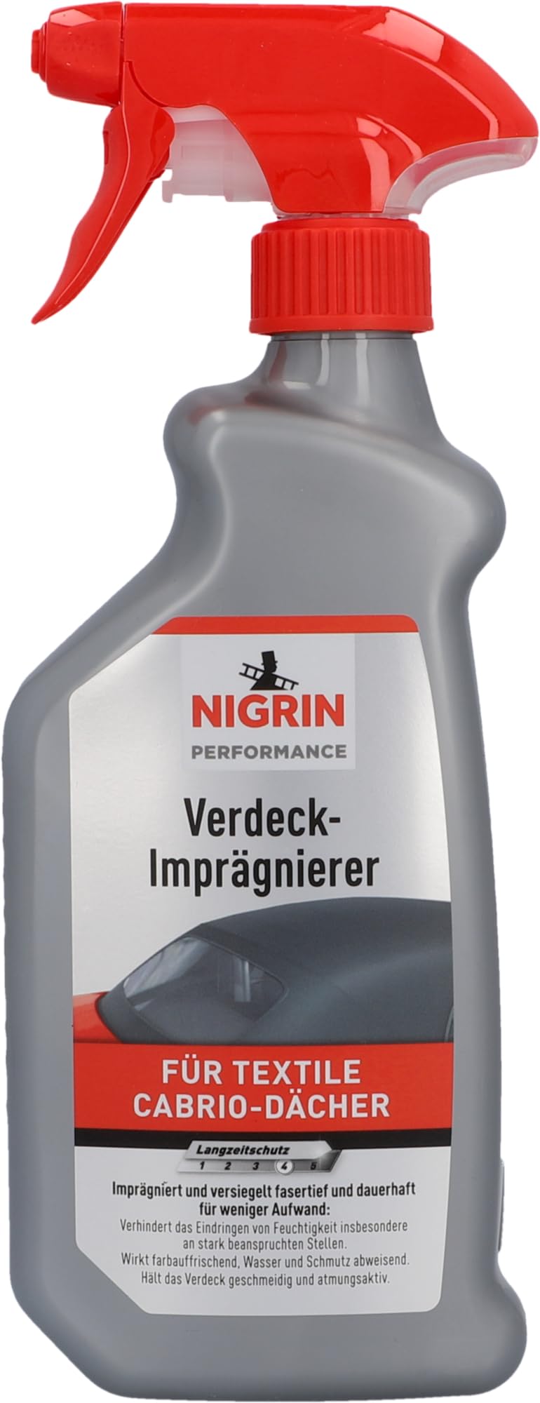 NIGRIN Verdeck Imprägnierer, 500 ml Sprühflasche, wasser- und schmutzabweisend, bis zu 6 Monate Abperl-Effekt von NIGRIN