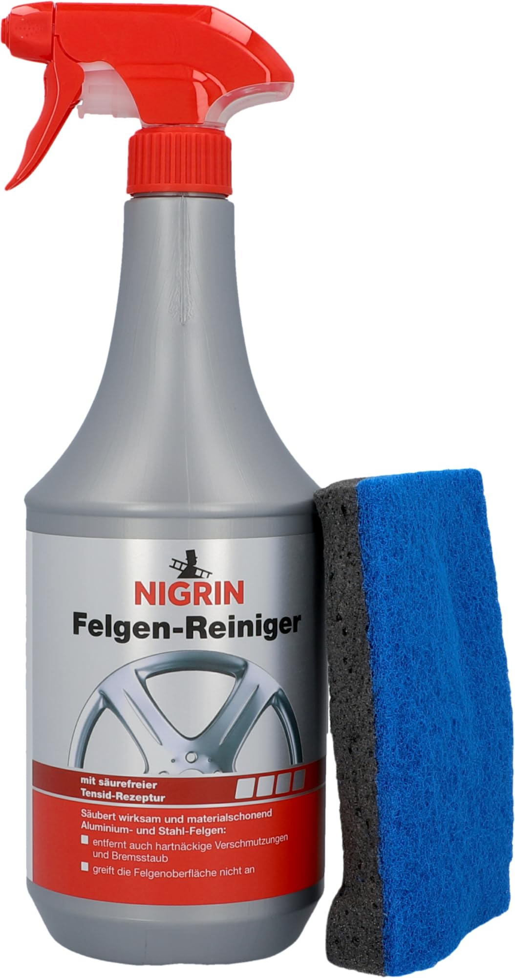NIGRIN Felgen-Reiniger und Felgenschwamm 1 Liter von NIGRIN