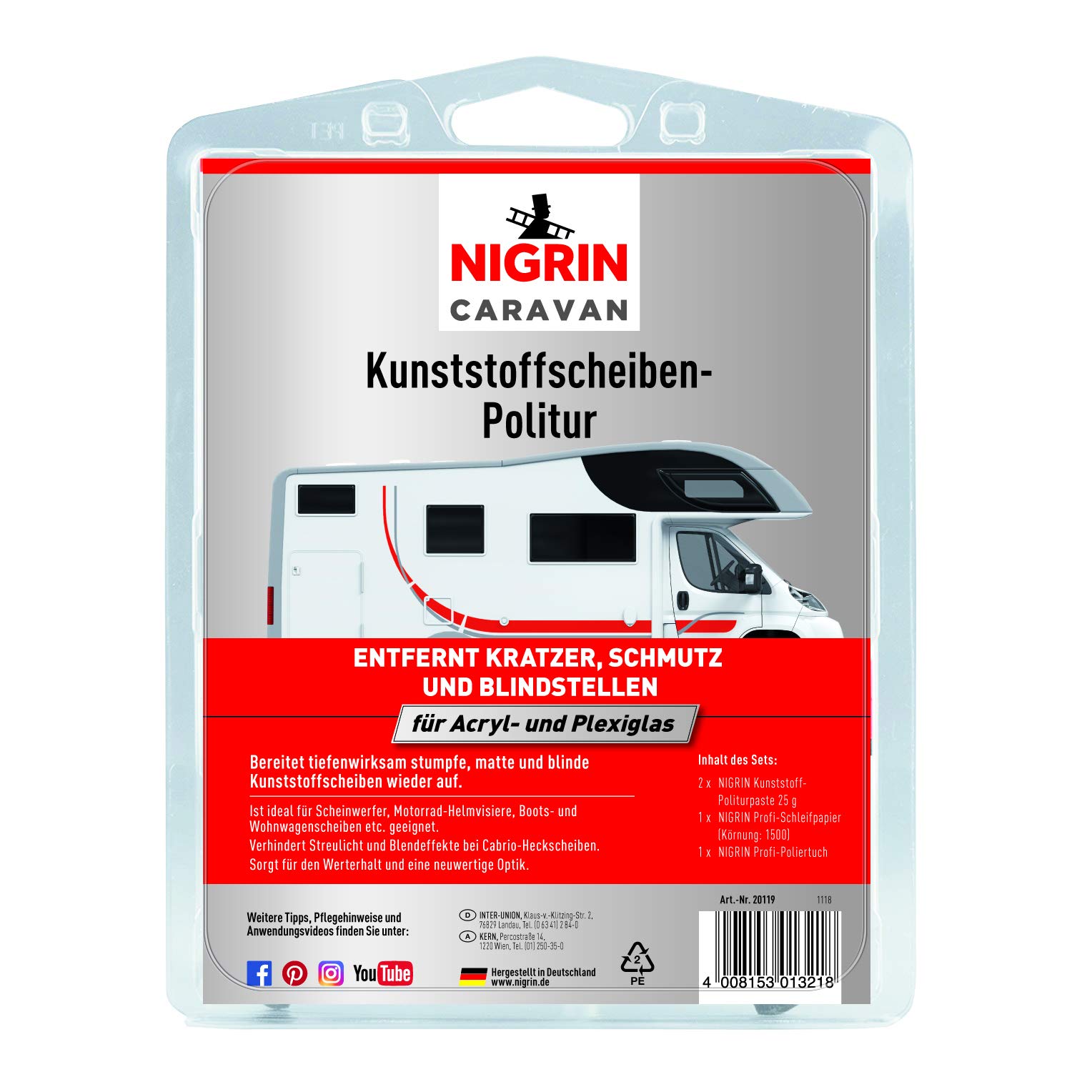 NIGRIN 20119 Caravan Kunststoffscheibenpolitur für Acryl- und Plexiglas von NIGRIN