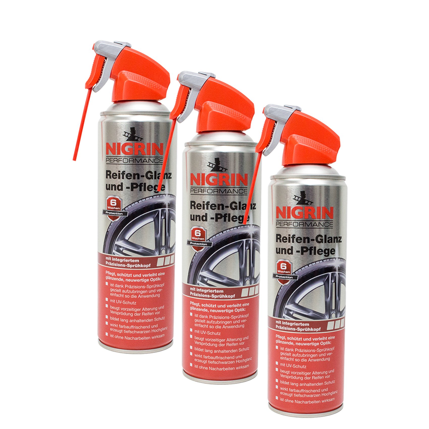 NIGRIN 3X 73896 Performance Reifen-Glanz und -Pflege 500 ml von NIGRIN