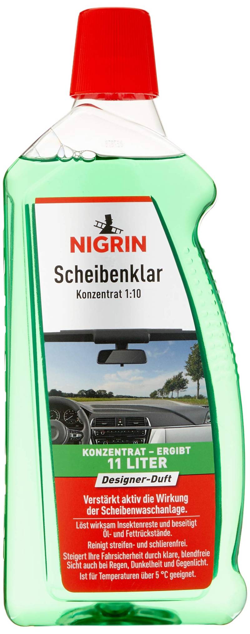 NIGRIN 72983 Scheibenklar Konzentrat 1:10 1.000 ml von NIGRIN