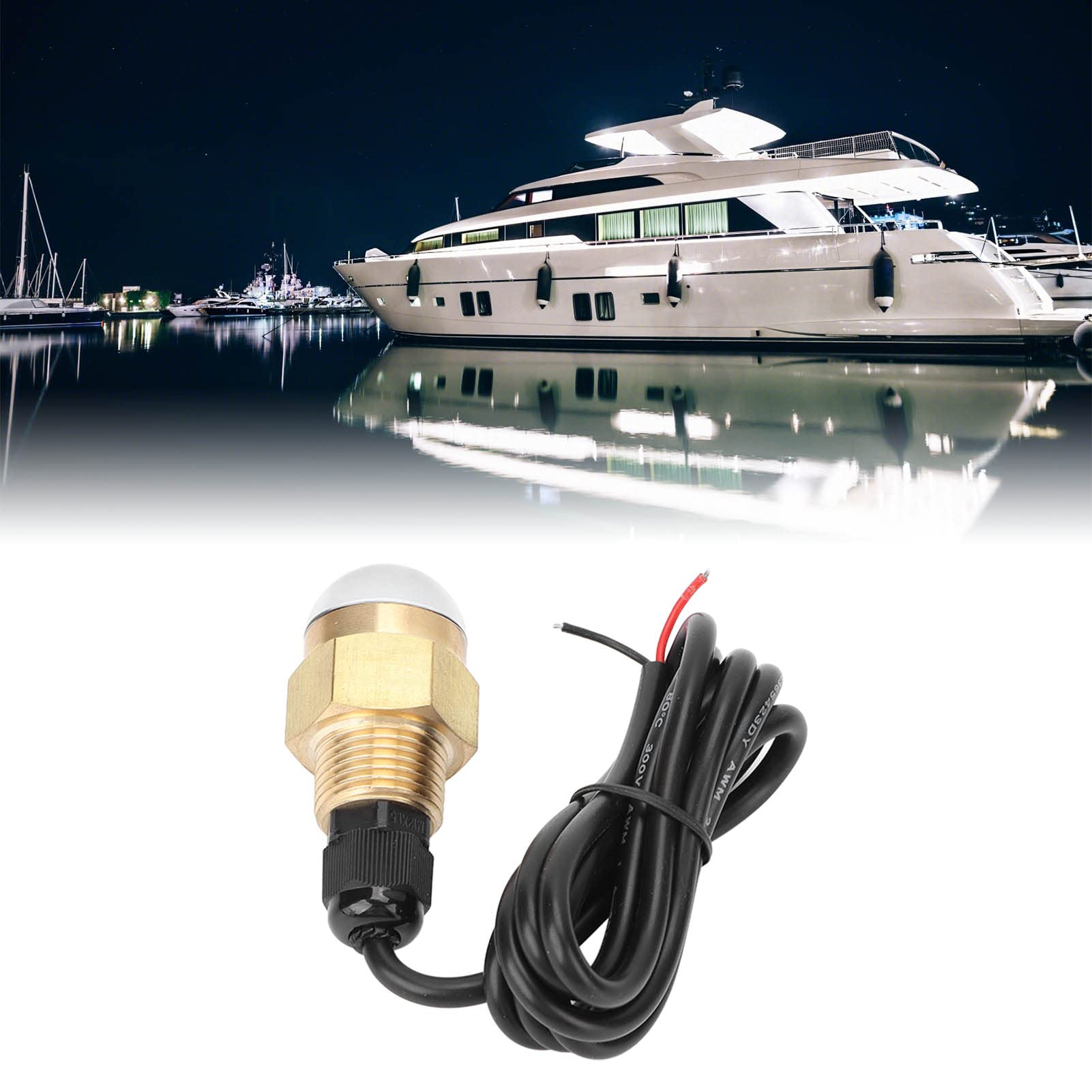 Ablassschraube Licht LED Marine Boot Unterwasserlicht IP68 Wasserdicht 1/2 Zoll Gewinde 840LM Unterwasserlampe Universal Für Yachtschiff von Niiyen