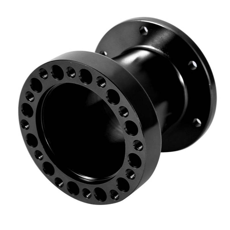 Nikou Auto Lenkradnabe, 3 Zoll Universal Aluminium Spacer Lenkradnabe Adapter Kit, Distanzstück Lenkrad Hub Booster (Schwarz) von Nikou