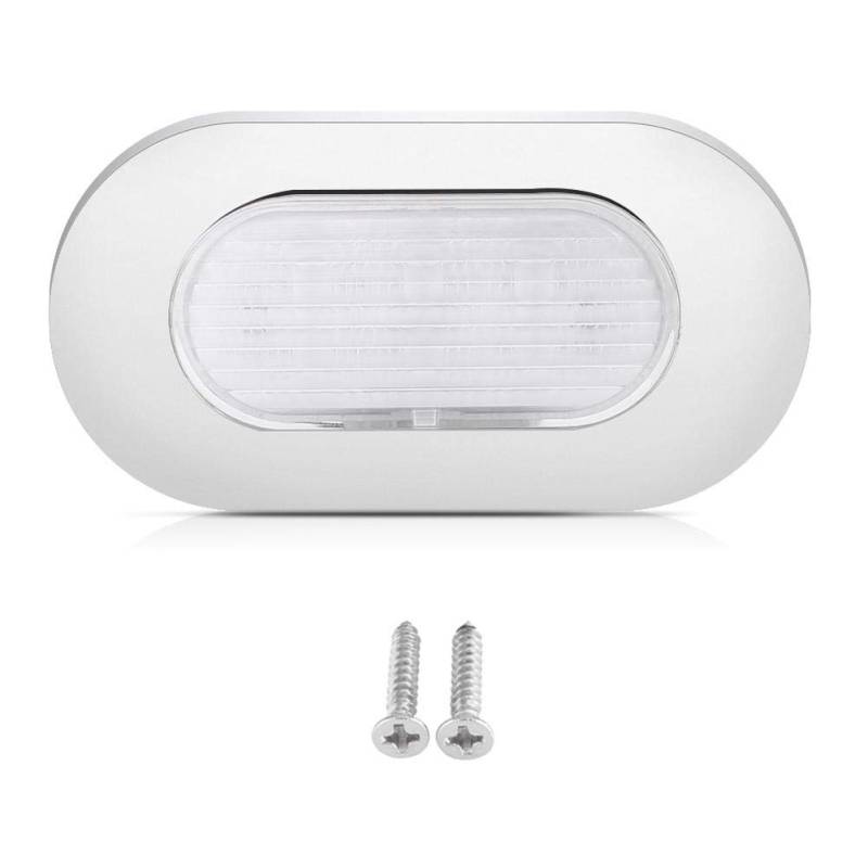 Nikou Einstiegsleuchten für Boote, 12 V LED Weiß Rechteckig Marine Boot Yacht Licht Wohnmobil Leuchten Deckenleuchten aus Edelstahl, für Boote Deck Kajak Yacht Marine Ponton Treppen von Nikou