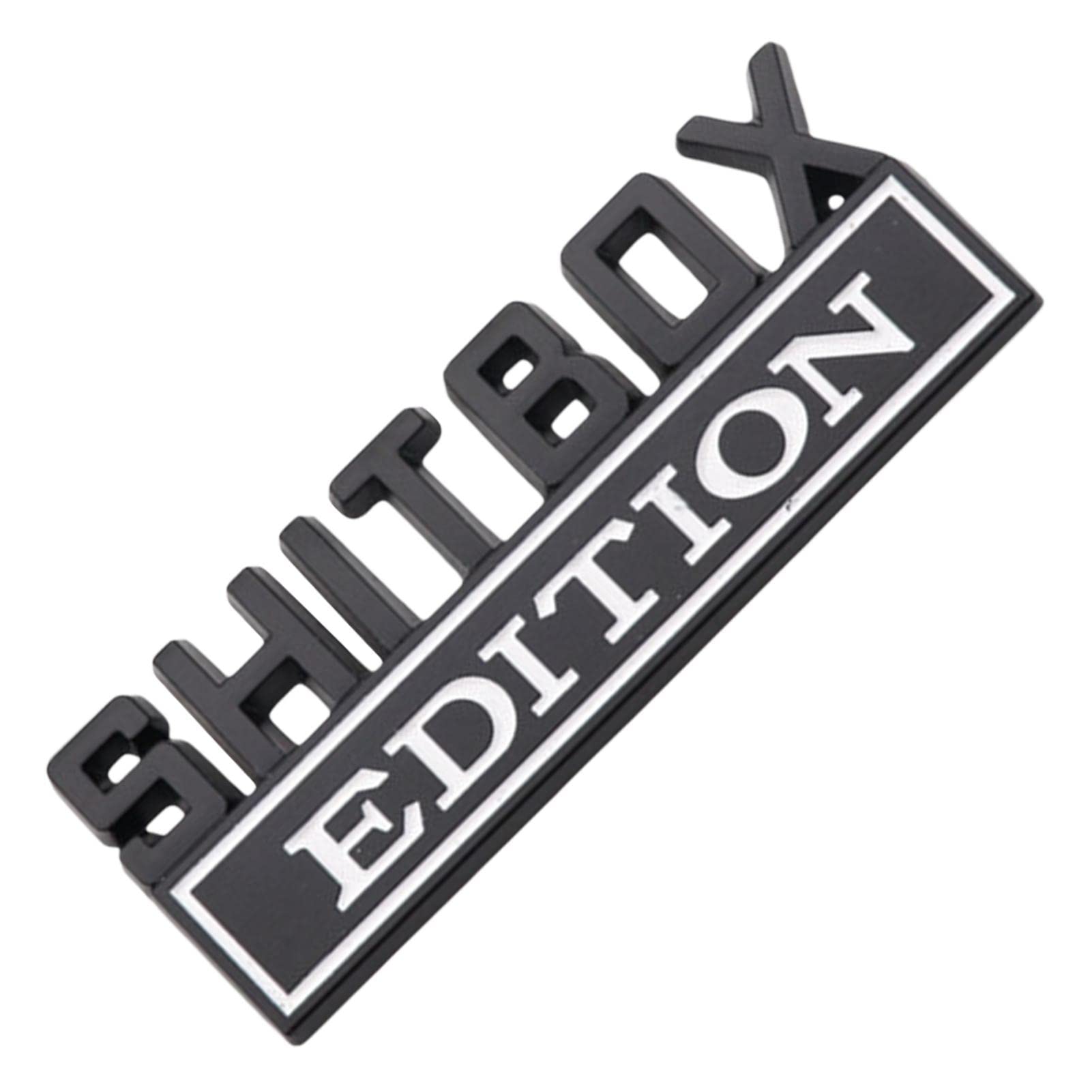 Niktule 1x3D Auto Shitbox Edition Abzeichen, stark klebende Shitbox Aufkleber, Vehicle Sticker Decal, Auto Tail Side Emblem Zubehör, einfach zu bedienen, 6.9x1.5in von Niktule