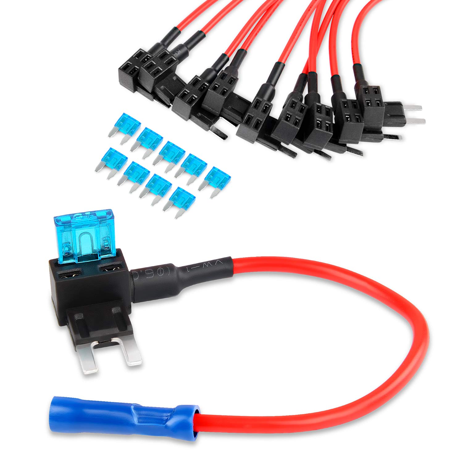 Nilight 12 V Auto-A-Circuit Sicherung Tap Adapter Mini Atm Apm Flachsicherungshalter, 10 Stück von Nilight