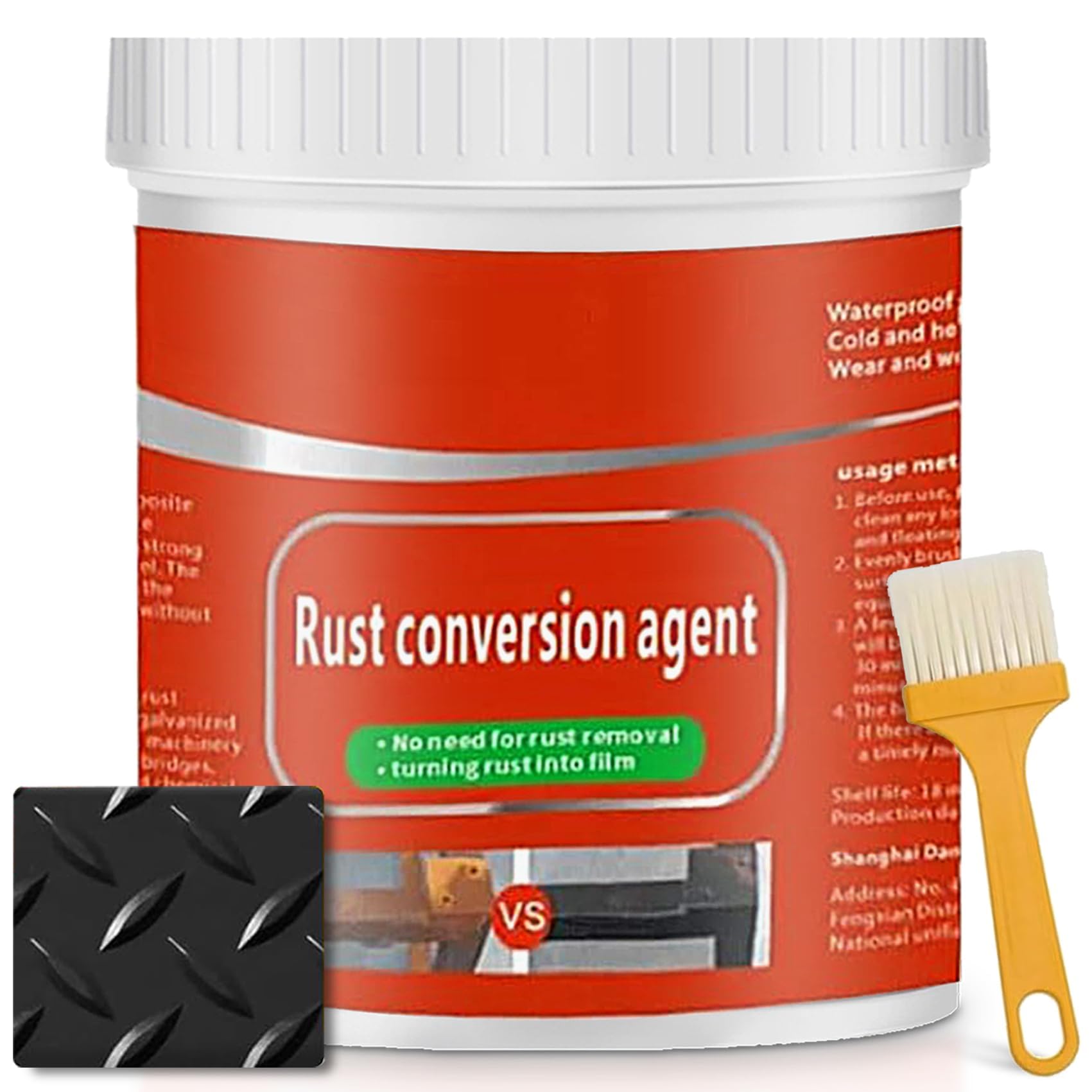 300/1000 G Rust Remover for Metal, Rust Gel Rust Converter, Anti Rust Paint with Brush, Eliminates Oxides from Aluminum, Cast Iron, and Steel (Black,1000 G) von Nimedala