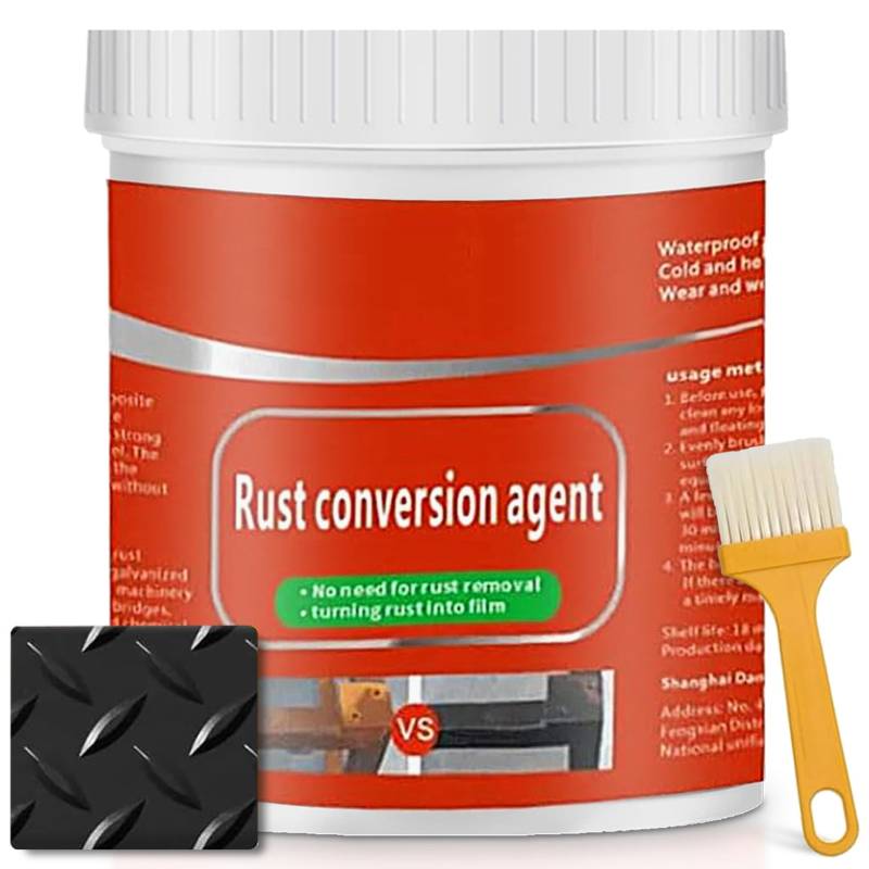 300/1000 G Rust Remover for Metal, Rust Gel Rust Converter, Anti Rust Paint with Brush, Eliminates Oxides from Aluminum, Cast Iron, and Steel (Black,1000 G) von Nimedala