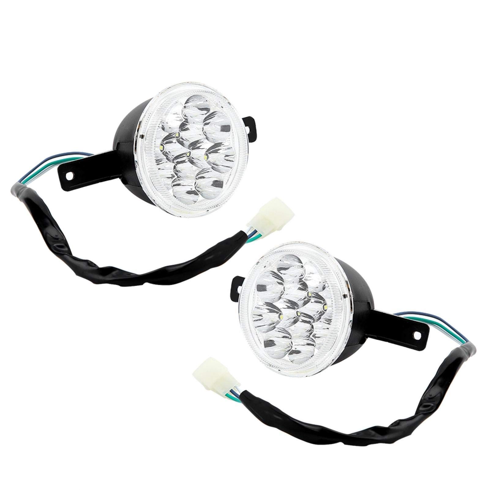 Nimomo 2 Stück Motorrad Scheinwerfer, 12V LED Links Rechts Scheinwerfer Lampe Fit für B-u-ll F-a-rm Q-u-ad Crossmotor Dirt Bike ATV 150cc 250ccm Nimomo 2 Stück Motorrad Scheinwerfer, 12V LED Links Rechts Scheinwerfer Lampe Fit für B-u-ll F-a-rm Q-u-ad Crossmotor Dirt Bike ATV 150cc 250ccm von Nimomo