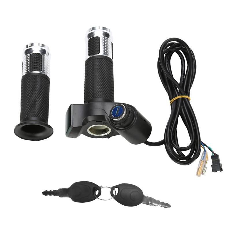 Fahrrad-Gasgriff, Drehgas-Beschleuniger mit LED-Display, Griff und Tastendruck für Elektro-Fahrrad-Roller von Nimomo