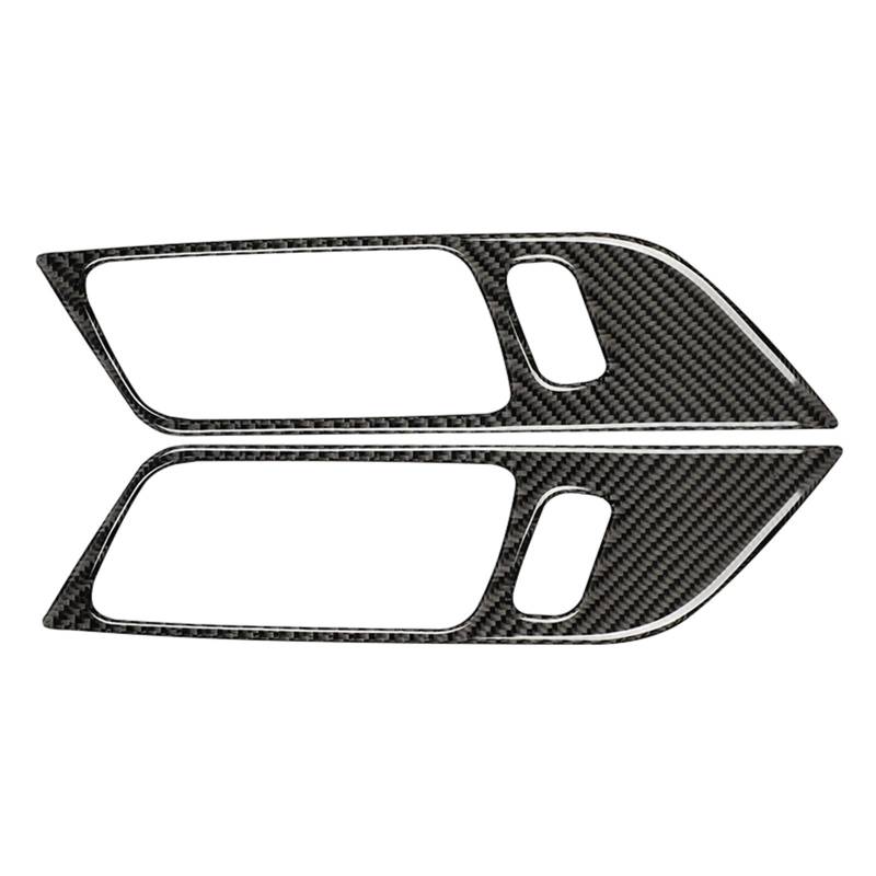 Auto Bedienfeld Rahmen Für Ford Für Mustang Für GT 2015-2020 Teile Carbon Faser Styling Innen Auto Türgriff Rahmen Dekoration Aufkleber Trim Abdeckung Auto Schalttafelverkleidung(Style B(Black)) von NingRuiBhd