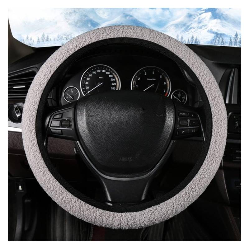 Lenkradabdeckung Lenkradhülle Auto-Lenkradbezug Ohne Innenring Geeignet Für Lenkräder Unterschiedlicher Form Hält Warm rutschfest(Gray) von NingRuiBhd