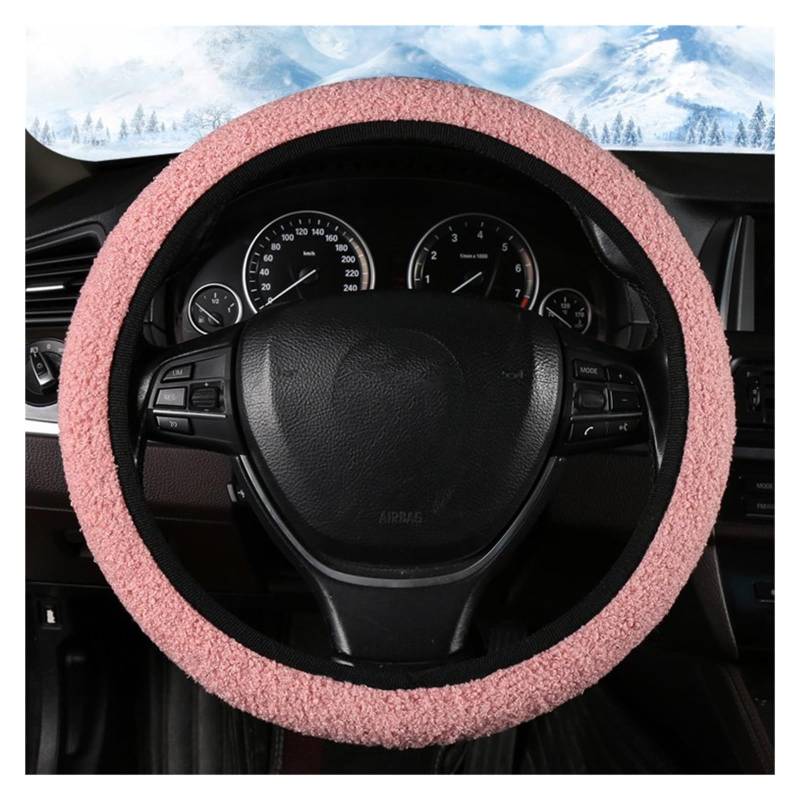 Lenkradabdeckung Lenkradhülle Auto-Lenkradbezug Ohne Innenring Geeignet Für Lenkräder Unterschiedlicher Form Hält Warm rutschfest(Pink) von NingRuiBhd