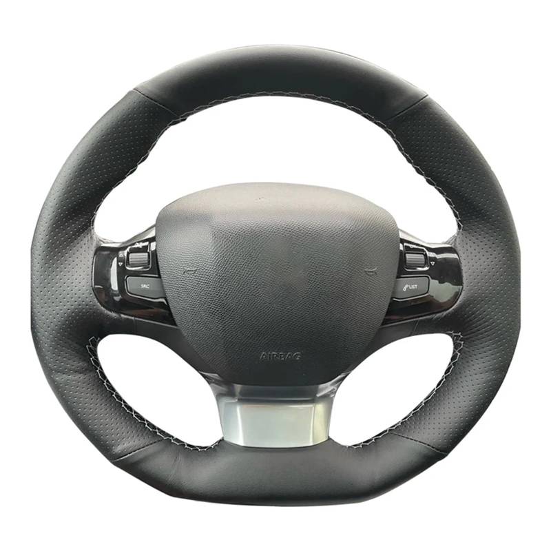 Lenkradabdeckung Lenkradhülle Für Peugeot 308 2014 2015 2016 2017 Flechten Abdeckung Auto Lenkrad Abdeckung Leder(Red) von NingRuiBhd