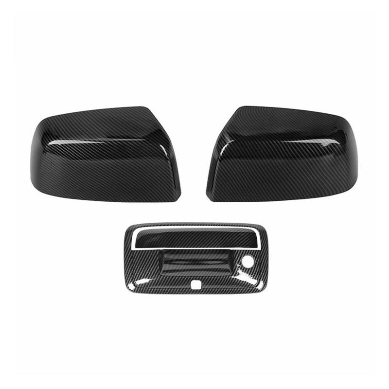 Türspiegelabdeckung Auto Rückspiegel Dekorative Shell Schwanz Türgriff Abdeckung Für GMC Für CANYON 2014 2015 2016 2017 2018 2019 2020 2021 2022(Carbon fiber grain) von NingRuiBhd