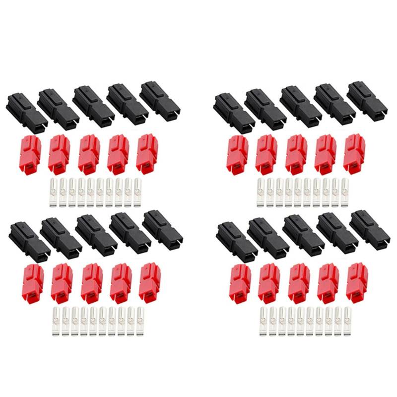 Niniang 20 Paar 30 A Amp 600 V Power Marine Connector Pole Rot Schwarz für Anderson von Niniang