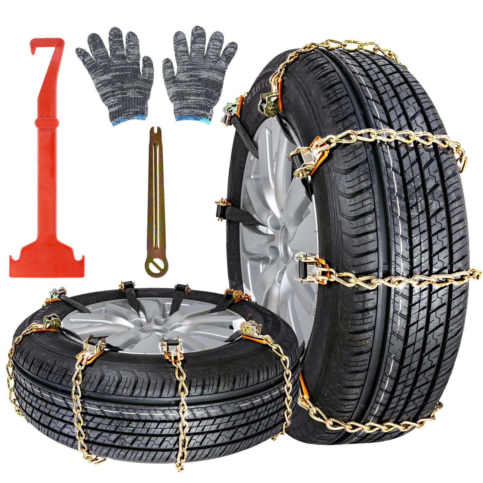 Ninonly Universal Schneeketten für Auto 8Pcs - Anti-Rutsch Gürtel für Reifen, Sicherheit Reifenketten für Auto/SUV, Reifenbreite 165mm-265mm/6.5"-10.4" Ninonly Universal Schneeketten für Auto 8Pcs - Anti-Rutsch Gürtel für Reifen, Sicherheit Reifenketten für Auto/SUV, Reifenbreite 165mm-265mm/6.5"-10.4" von Ninonly