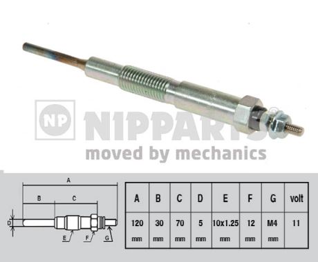 Glühkerze Nipparts J5713010 von Nipparts