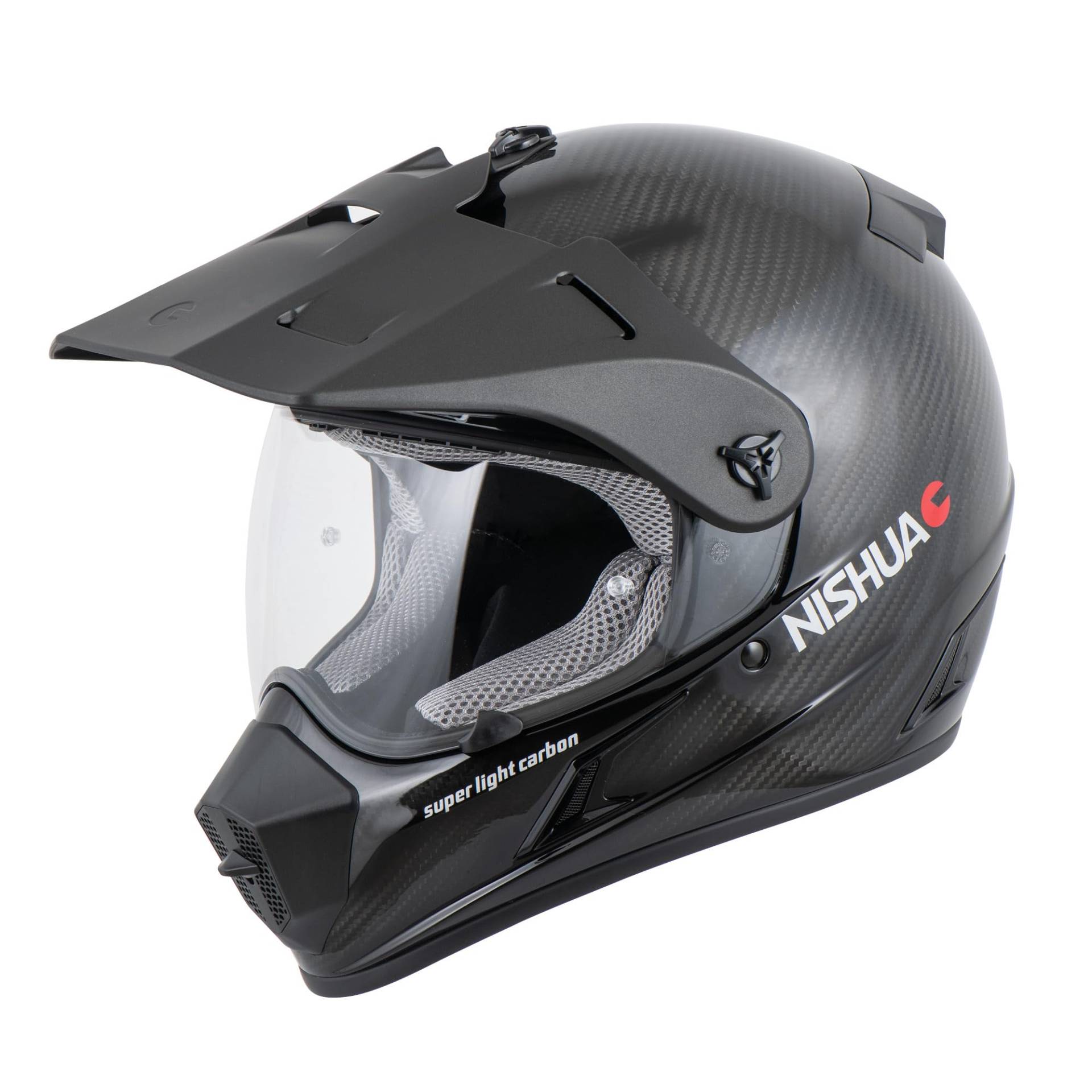 Nishua Enduro Carbon Evo Endurohelm, Motorradhelm - ECE 22.06 Zertifiziert, Hervorragende Schlagdämpfung, Leise, Leicht & Stabil, Angenehmes Futter, Vielseitige Belüftung, Carbon Schwarz, L Nishua Enduro Carbon Evo Endurohelm, Motorradhelm - ECE 22.06 Zertifiziert, Hervorragende Schlagdämpfung, Leise, Leicht & Stabil, Angenehmes Futter, Vielseitige Belüftung, Carbon Schwarz, L von Nishua